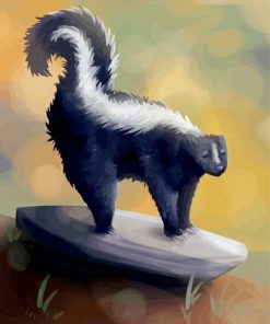 The Striped Skunk Animal paint by number