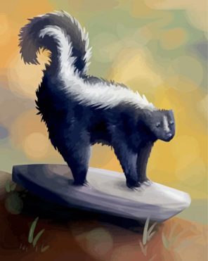 The Striped Skunk Animal paint by number