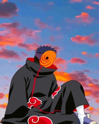 Tobi spiral face naruto character paint by numbers