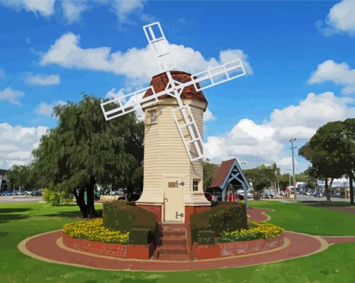 Victoria Park windmill paint by numbers