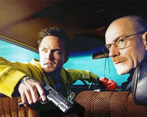Walter White And Jeesse Breaking Bad paint by numbers