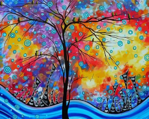 Whimsical Tree paint by numbers