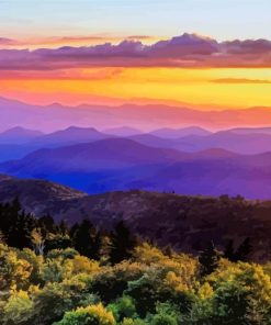 Blue Ridge Mountains paint by numbers