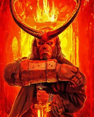 Hellboy Illustration paint by numbers