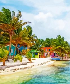 Aesthetic Caye Caulker paint by numbers