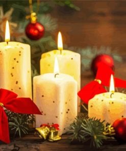 Aesthetic Christmas Candle paint by numbers