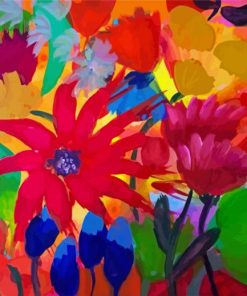 Colorful Flowers paint by numbers