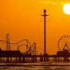 amusement park in Galveston silhouette paint by numbers