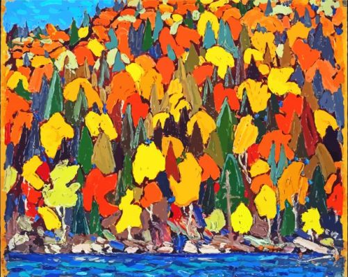 autumn foliage Tom Thomson paint by number