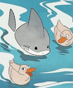 Baby Shark And Ducks paint by numbers