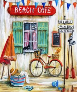 Beach Cafe Marilyn Dunlap paint by numbers