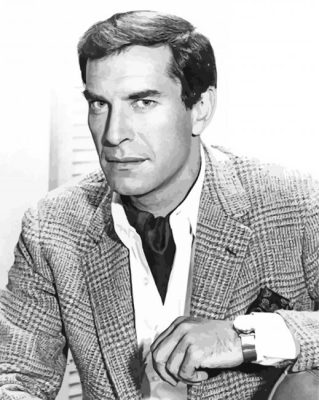 black and white young martin landau paint by number