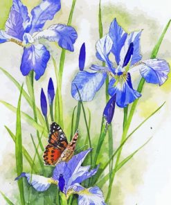 Blue Iris Flower Paint By Numbers - Paint By Numbers