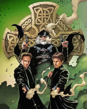 Boondocks Saints Illustration Poster paint by numbers