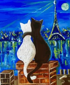Cats In Paris Art paint by numbers