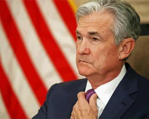 chair of the federal reserve of us Jerome Powell paint by numbers