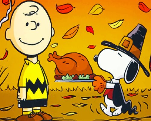 Charlie Brown Thanksgiving paint by numbers