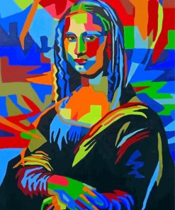 colorful Mona Lisa abstract paint by number