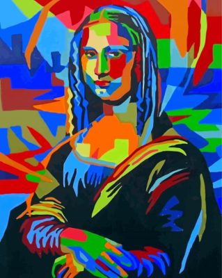 colorful Mona Lisa abstract paint by number