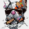 Cool Stylish Dog paint by numbers