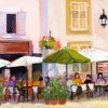 crowded French country cafe paint by numbers