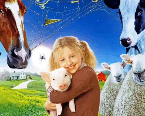 Cute Charlottes Web paint by numbers