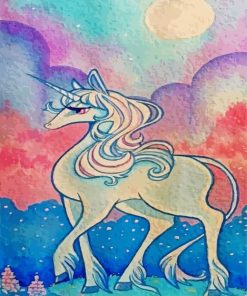 Cute Last Unicorn paint by numbers