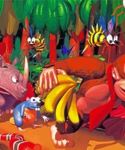 Donkey Kong Game paint by numbers