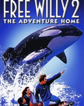 free Willy the orca movie poster paint by number