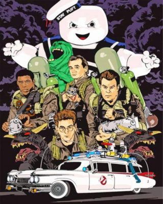 Ghostbusters Illustration paint by numbers