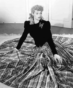 Black and White Lucille Ball Paint by numbers