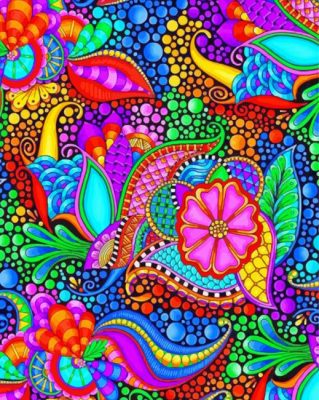 Mandala abstract Flowers paint by numbers