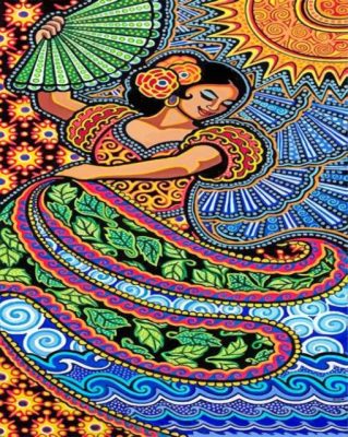 Mexican Woman Art paint by numbers