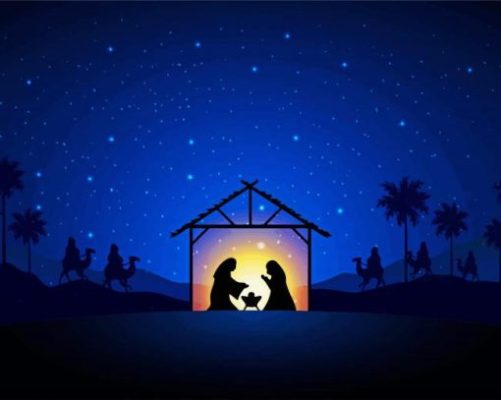 Nativity Scene paint by number