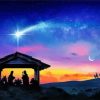 Nativity Scene Silhouette paint by number