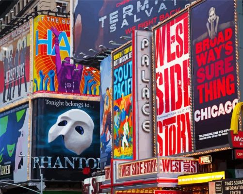 NYC Broadway Theatres Paint by numbers