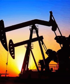 Oilfield Sunset paint by numbers