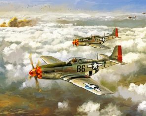 P52 Mustang Airplanes paint by numbers