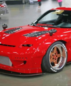 Red Jdm paint by numbers