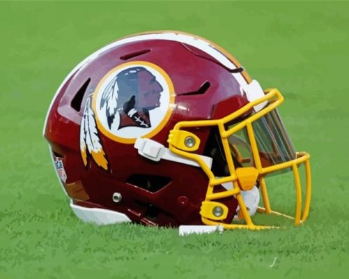 Redskins Football Logo paint by number