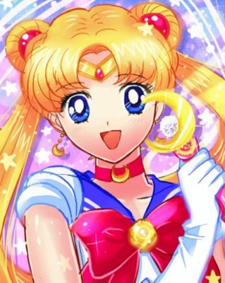 Cute Sailor Moon paint by numbers