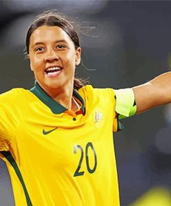 The Footballer Sam Kerr paint by numbers