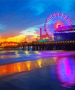 santa monica pier paint by number
