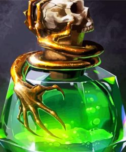 skull Potion paint by number
