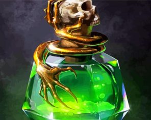 skull Potion paint by number