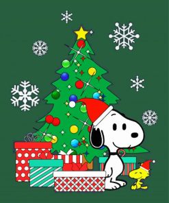 Snoopy Christmas With Gifts Paint by numbers