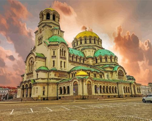 st alexander nevsky patriarchs cathedral Bulgaria paint by number