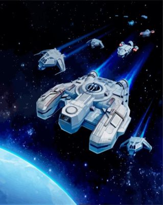 Star Wars Uprising Freighter paint by numbers 