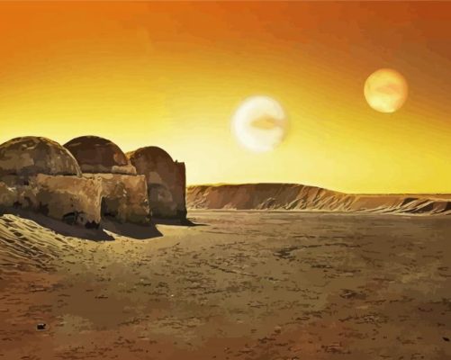 tatooine planet paint by numbers