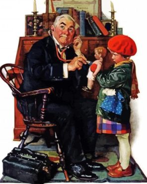 The Doll By Norman Rockwell paint by numbers